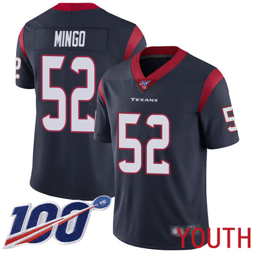 Houston Texans Limited Navy Blue Youth Barkevious Mingo Home Jersey NFL Football #52 100th Season Vapor Untouchable->youth nfl jersey->Youth Jersey